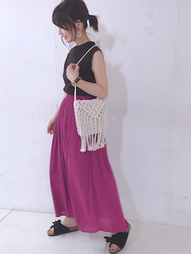 「Marc by Marc Jacobs（マークバイマークジェイコブス）のアイテム（腕時計）」を使った、MiZUKiさん（レディース・162cm）の夏コーディネート