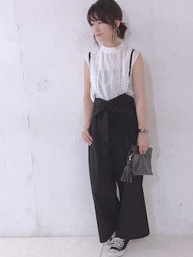 「Marc by Marc Jacobs（マークバイマークジェイコブス）のアイテム（腕時計）」を使った、MiZUKiさん（レディース・162cm）の夏コーディネート