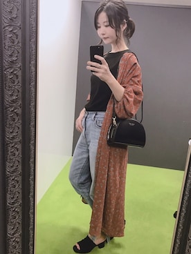 「KBF+（ケービーエフプラス）のアイテム（パンツ）」を使った、MiZUKiさん（レディース・162cm）の夏コーディネート