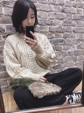 「CONVERSE（コンバース）のCONVERSE コンバース オール スター オックス / ALL STAR OX(BLACK) 32160321（スニーカー）」を使った、MiZUKiさん（レディース・161cm）の秋コーディネート