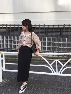 「CONVERSE（コンバース）のCONVERSE コンバース オール スター オックス / ALL STAR OX(BLACK) 32160321（スニーカー）」を使った、MiZUKiさん（レディース・160cm）の秋コーディネート