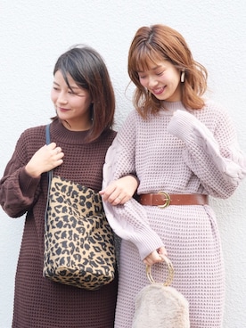「natural couture（ナチュラルクチュール）のアイテム（トートバッグ）」を使った、MiZUKiさん（レディース・160cm）の秋コーディネート