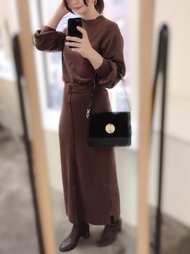 「GU（ジーユー）のアイテム（アクセサリー）」を使った、MiZUKiさん（レディース・160cm）の冬コーディネート