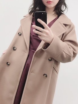 「カシュクール」｜「アイテム（その他アウター）」を使った、MiZUKiさん（レディース・160cm）の冬コーディネート