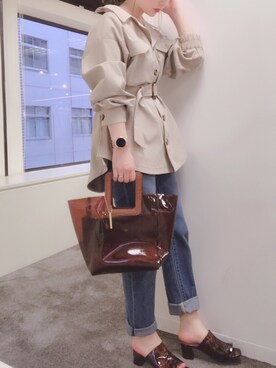 「MARC JACOBS（マークジェイコブス）のアイテム（腕時計）」を使った、MiZUKiさん（レディース・160cm）の春コーディネート