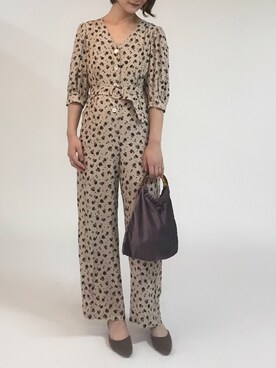 「natural couture（ナチュラルクチュール）のアイテム（オールインワン・サロペット）」を使った、MiZUKiさん（レディース・162cm）の夏コーディネート