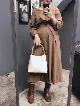「MARC JACOBS（マークジェイコブス）のアイテム」を使った、MiZUKiさん（レディース・162cm）の秋コーディネート