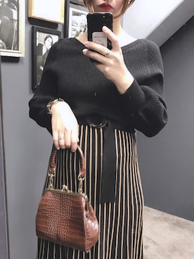 「MARC JACOBS（マークジェイコブス）のアイテム」を使った、MiZUKiさん（レディース・162cm）の秋コーディネート