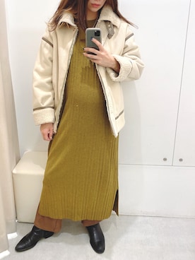 「アイテム（その他アウター）」を使った、MiZUKiさん（レディース・164cm）の冬コーディネート