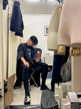 「CDG（シーディージー）のアイテム（ジャケット/アウター）」を使った、たろうさん（メンズ・169cm）の春コーディネート