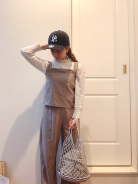 「DHOLIC（ディーホリック）のアイテム（セットアップ）」を使った、マヨさん（レディース・150cm）の春コーディネート
