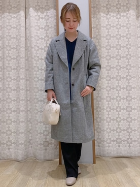 「ゆるニット」｜「アイテム（その他アウター）」を使った、Shinommyさん（レディース・158cm）の秋コーディネート