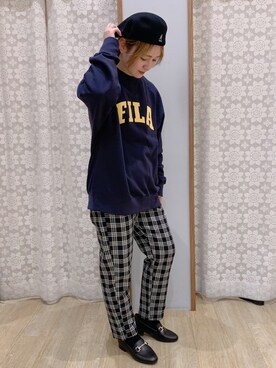 「BTS×FILA」｜Shinommyさん（レディース・158cm）の冬コーディネート