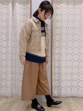 「スカーチョ」｜「アイテム（ブルゾン）」を使った、Shinommyさん（レディース・158cm）の冬コーディネート