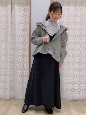 「セットアイテム」｜「アイテム（マウンテンパーカー）」を使った、Shinommyさん（レディース・158cm）の春コーディネート