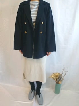 「Futier land（フューティアランド）のアイテム（ジャケット/アウター）」を使った、あおいさん（レディース・165cm）の春コーディネート