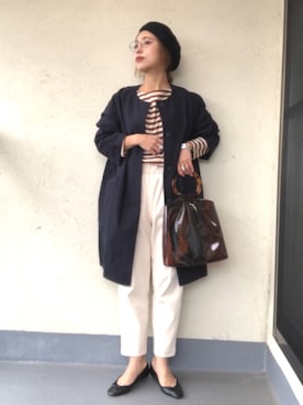 「mysty woman（ミスティウーマン）のアイテム（その他アウター）」を使った、emiko☆さん（レディース・155cm）の冬コーディネート