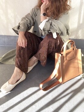 「足袋」｜「アイテム（トレンチコート）」を使った、emiko☆さん（レディース・155cm）の冬コーディネート