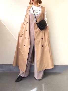 「reca（レカ）のアイテム（オールインワン・サロペット）」を使った、emiko☆さん（レディース・155cm）の春コーディネート
