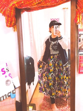「しまむら（シマムラ）のアイテム（スタジャン）」を使った、u3pさん（レディース・150cm）の秋コーディネート