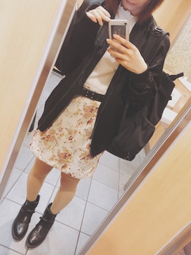 「H&M（エイチ・アンド・エム）のアイテム（スタジャン）」を使った、mike.さん（レディース・170cm）の春コーディネート