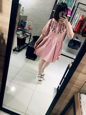 「WC（ダブル シー）のアイテム（サンダル）」を使った、ゆうこさん（レディース・161cm）の夏コーディネート