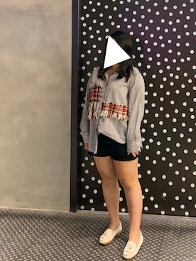 「skirt」｜「アイテム（スリッポン）」を使った、林鴿さん（レディース・152cm）の冬コーディネート