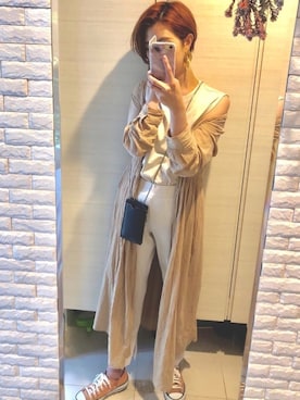 「UNITED ARROWS（ユナイテッドアローズ）のアイテム（ボディバッグ/ウエストポーチ）」を使った、とってぃ。さん（レディース・160cm）の春コーディネート