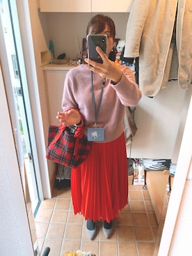 「アイテム（パンプス、グレー系）」を使った、なおけいこさん（レディース・160cm）の冬コーディネート