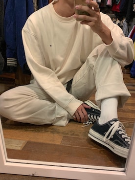 「TOMMY（トミー）のアイテム（スウェット）」を使った、カイさん（メンズ・176cm）の冬コーディネート