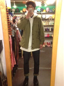 no brand | 白ビッグパーカー(パーカー)