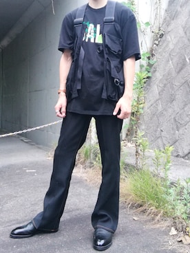 「stein（シュタイン）のアイテム（ベスト）」を使った、ごんさん（メンズ・160cm）の夏コーディネート