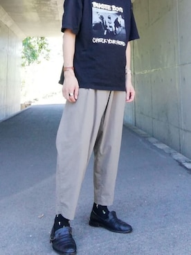 「08sircus（ゼロエイトサーカス）のアイテム（パンツ）」を使った、ごんさん（メンズ・160cm）の夏コーディネート