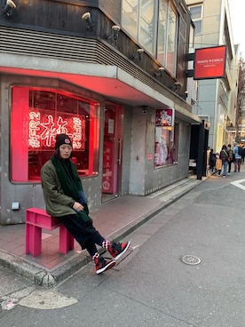 「harajuku」｜「アイテム（帽子）」を使った、AthenaPoonさん（レディース・160cm）の冬コーディネート