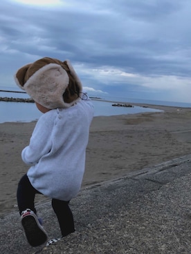 「海」｜「アイテム（スリッポン）」を使った、kogaさん（キッズ・80cm）の秋コーディネート