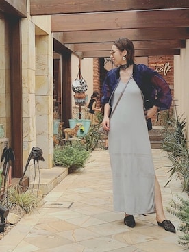 「UN3D.（アンスリード）のアイテム（ブルゾン）」を使った、TOMOMIさん（レディース・168cm）の夏コーディネート