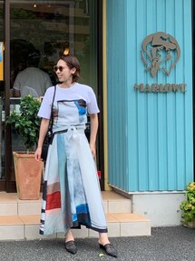 Ameri（アメリ）の「MEDI DRAWING UNEVEN SKIRT（スカート）」 - WEAR
