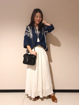 「AVAN LILY（アヴァンリリィ）のアイテム（アクセサリー）」を使った、M.さん（レディース・163cm）の春コーディネート