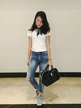 「Saint Laurent」｜「アイテム（財布/小物）」を使った、M.さん（レディース・163cm）の夏コーディネート