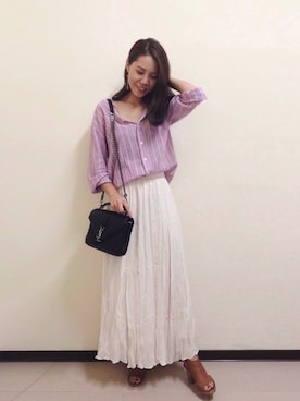 「アイテム（ピアス（両耳用））」を使った、M.さん（レディース・163cm・20代）の夏コーディネート