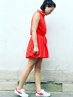「ONLY（オンリー）のアイテム（シャツワンピース）」を使った、jessirさん（レディース・168cm）の夏コーディネート