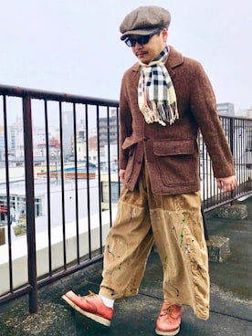 「RED WING（レッドウィング）のREDWING（レッドウィング） Work Oxford（ワークオックスフォード） 8103（ブーツ）」を使った、タケヒロールさん（メンズ・165cm）の秋コーディネート