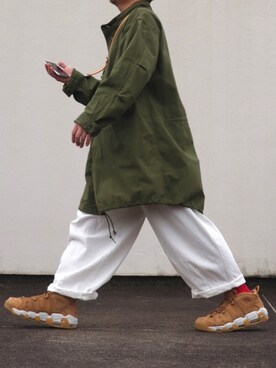 「春めきシューズ」｜「アイテム（モッズコート）」を使った、タケヒロールさん（メンズ・165cm）の春コーディネート