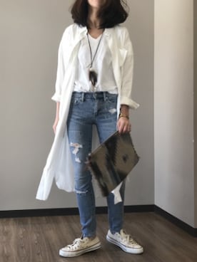 「アイテム（腕時計）」を使った、ikuさん（レディース・161cm）の冬コーディネート