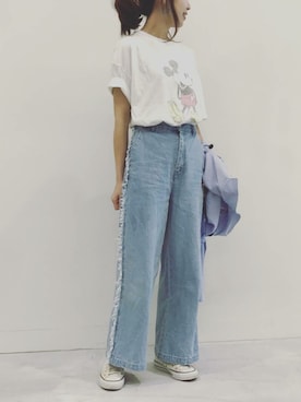 「3coins（3coins）のアイテム（ピアス（両耳用））」を使った、ikuさん（レディース・161cm）の春コーディネート