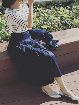 「copine」｜「アイテム（デニムジャケット）」を使った、ikuさん（レディース・161cm）の春コーディネート