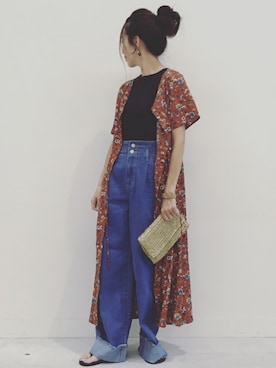 「アイテム（ワンピース、その他）」を使った、ikuさん（レディース・161cm）の夏コーディネート