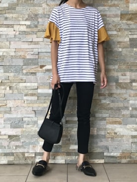 「GAP（ギャップ）のアイテム（バッグ）」を使った、ikuさん（レディース・161cm）の秋コーディネート