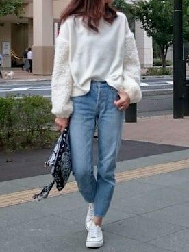 「copine（コピン）のアイテム（ニット/セーター）」を使った、ikuさん（レディース・161cm）の秋コーディネート