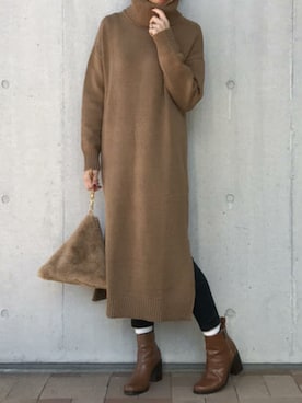 「3coins（3coins）のアイテム（バッグ）」を使った、ikuさん（レディース・161cm）の冬コーディネート